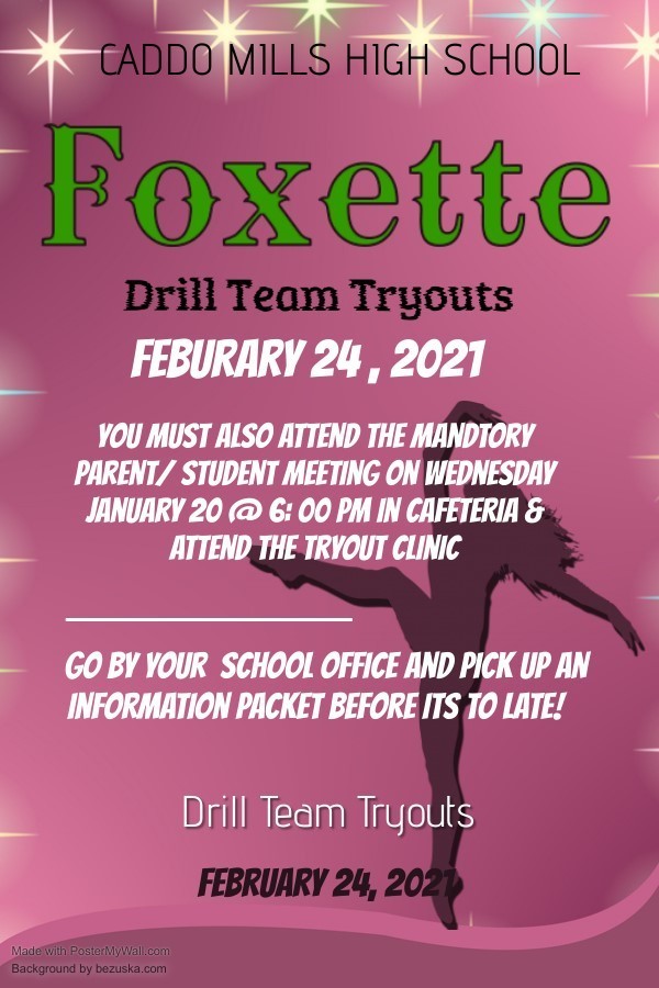 Drill Team Tryout information