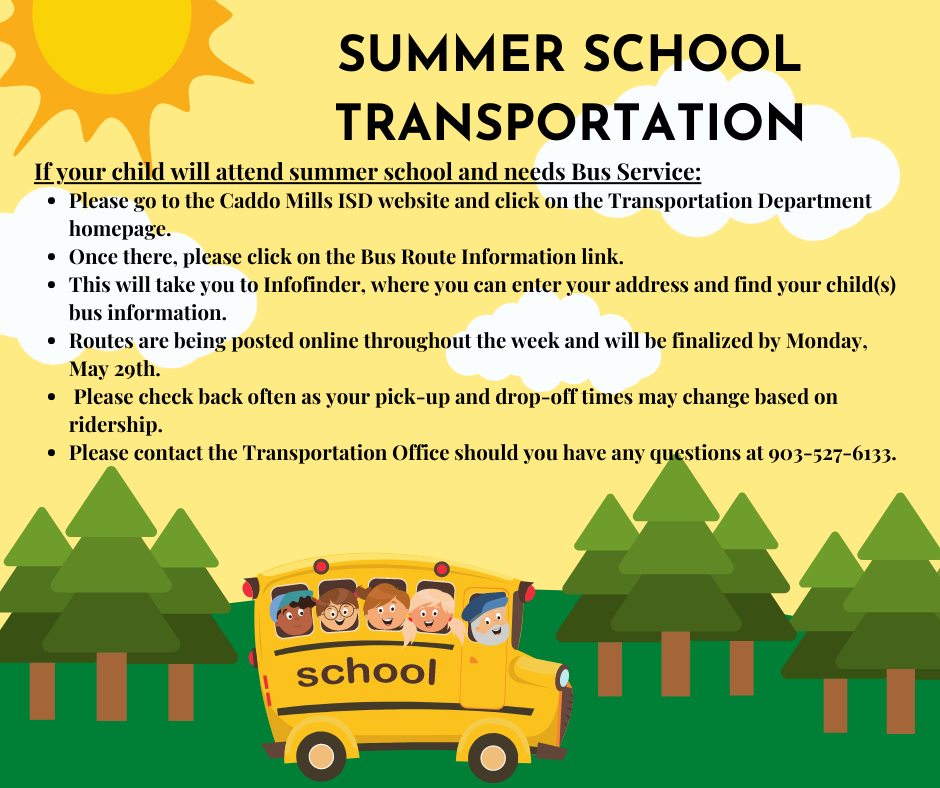 Transportation Information for Summer School